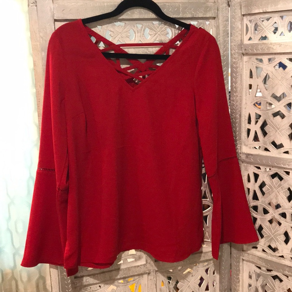 Red blouse